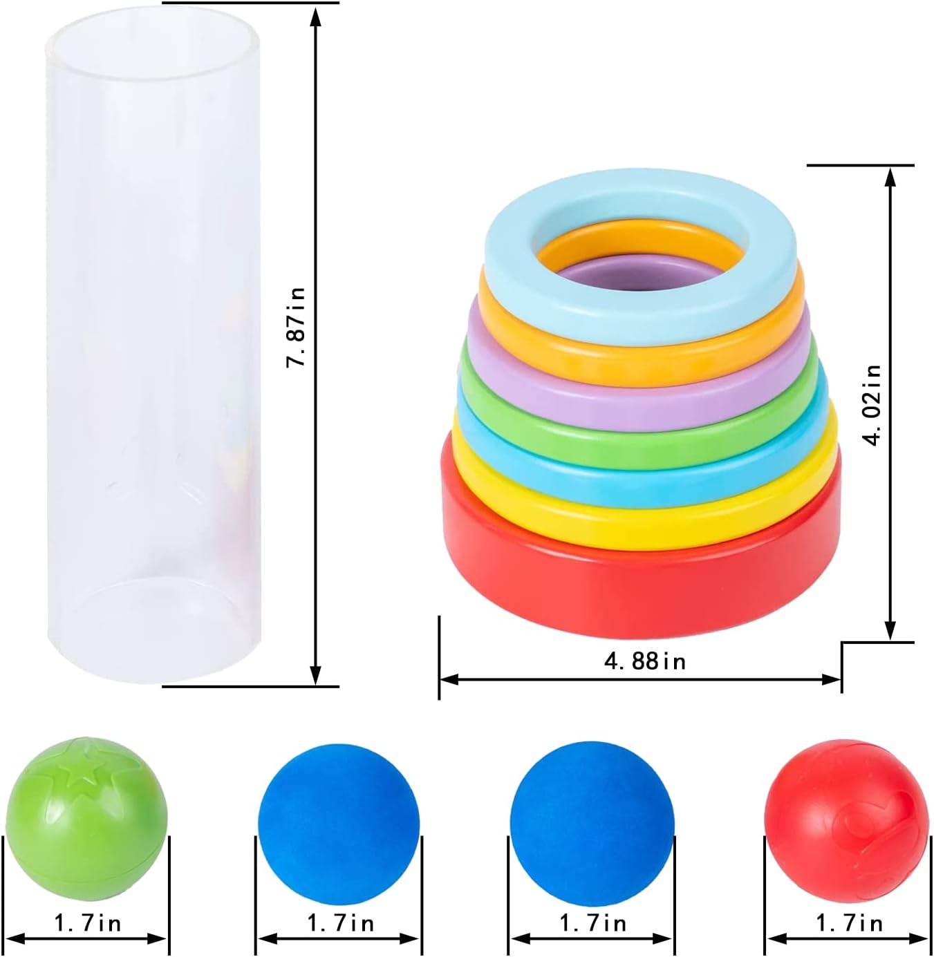 Tube with Stacking Rings