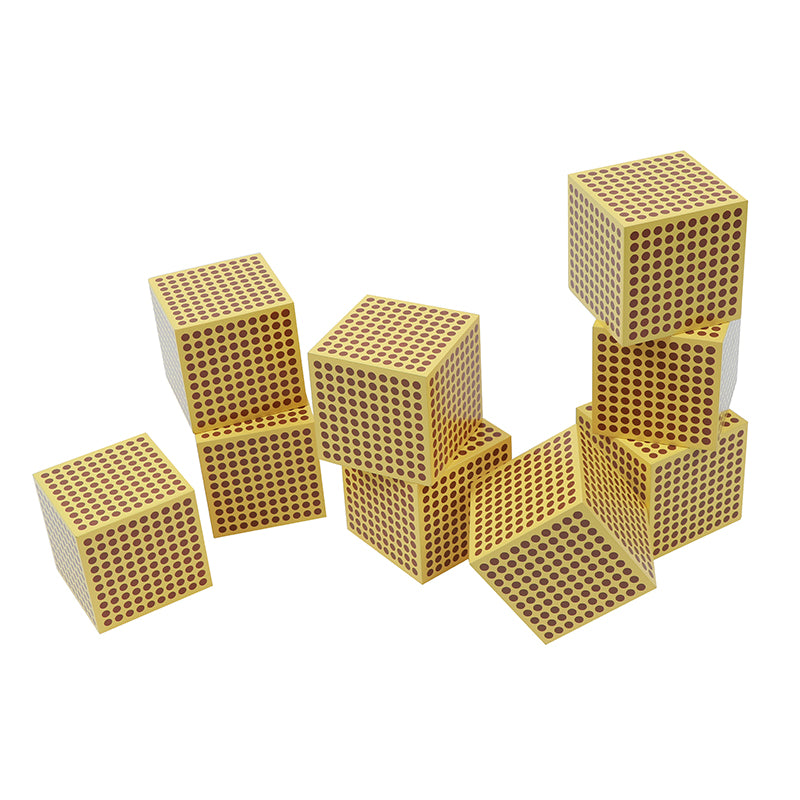 9 Wooden Thousand Cubes
