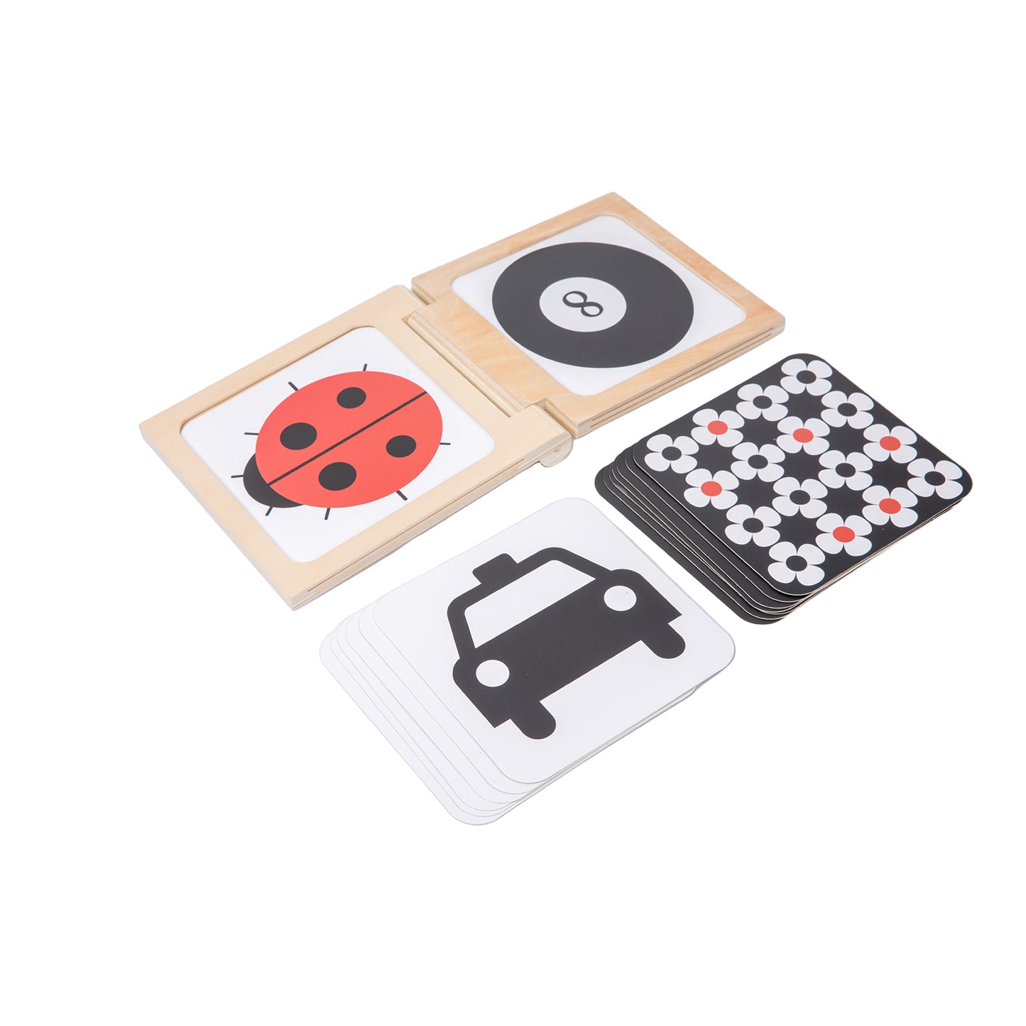 Foldable Wooden Book Frame with Mirror