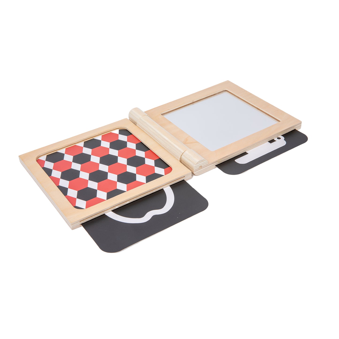 Foldable Wooden Book Frame with Mirror