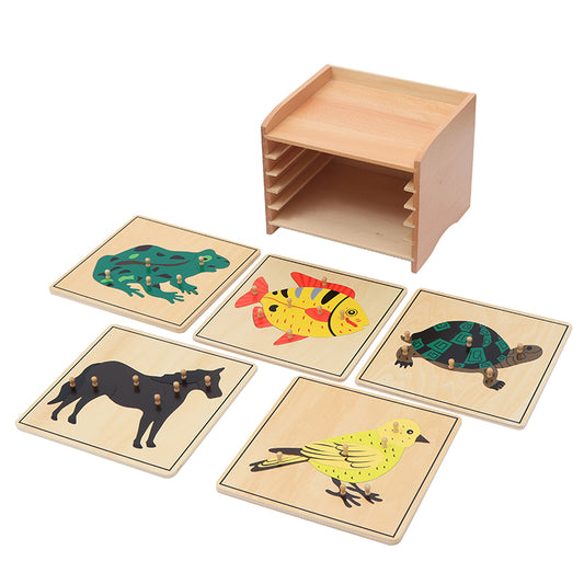 Animal  Puzzle Cabinet (5 Puzzles Included)
