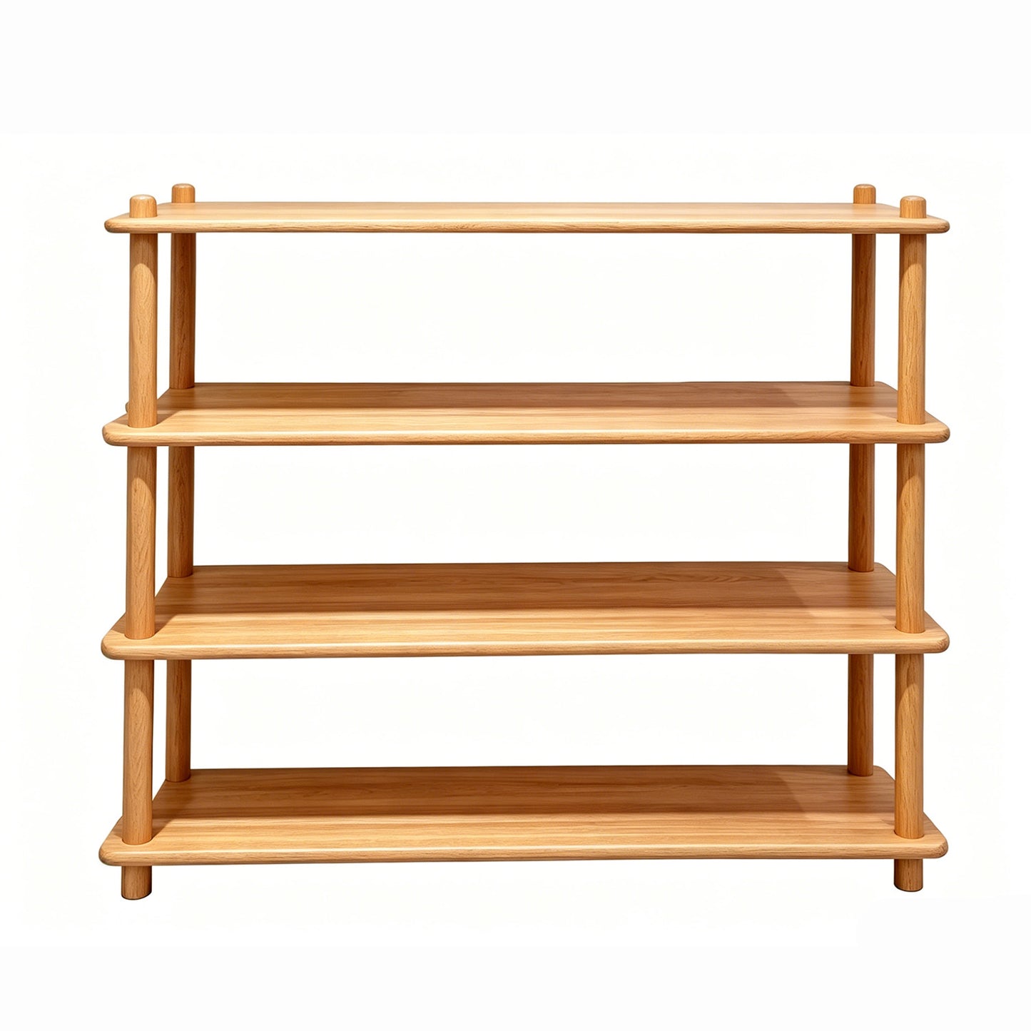 Montessori Solid Wood Open Back Shelf - 4 Tiers