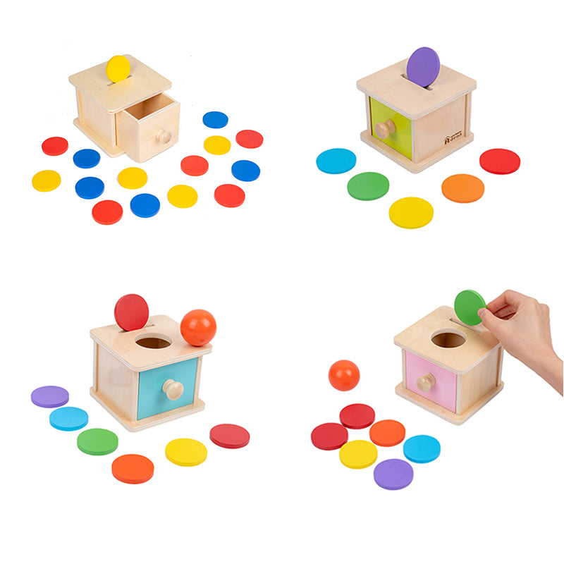 Imbucare Box with Color Coins / Montessori Mail Box