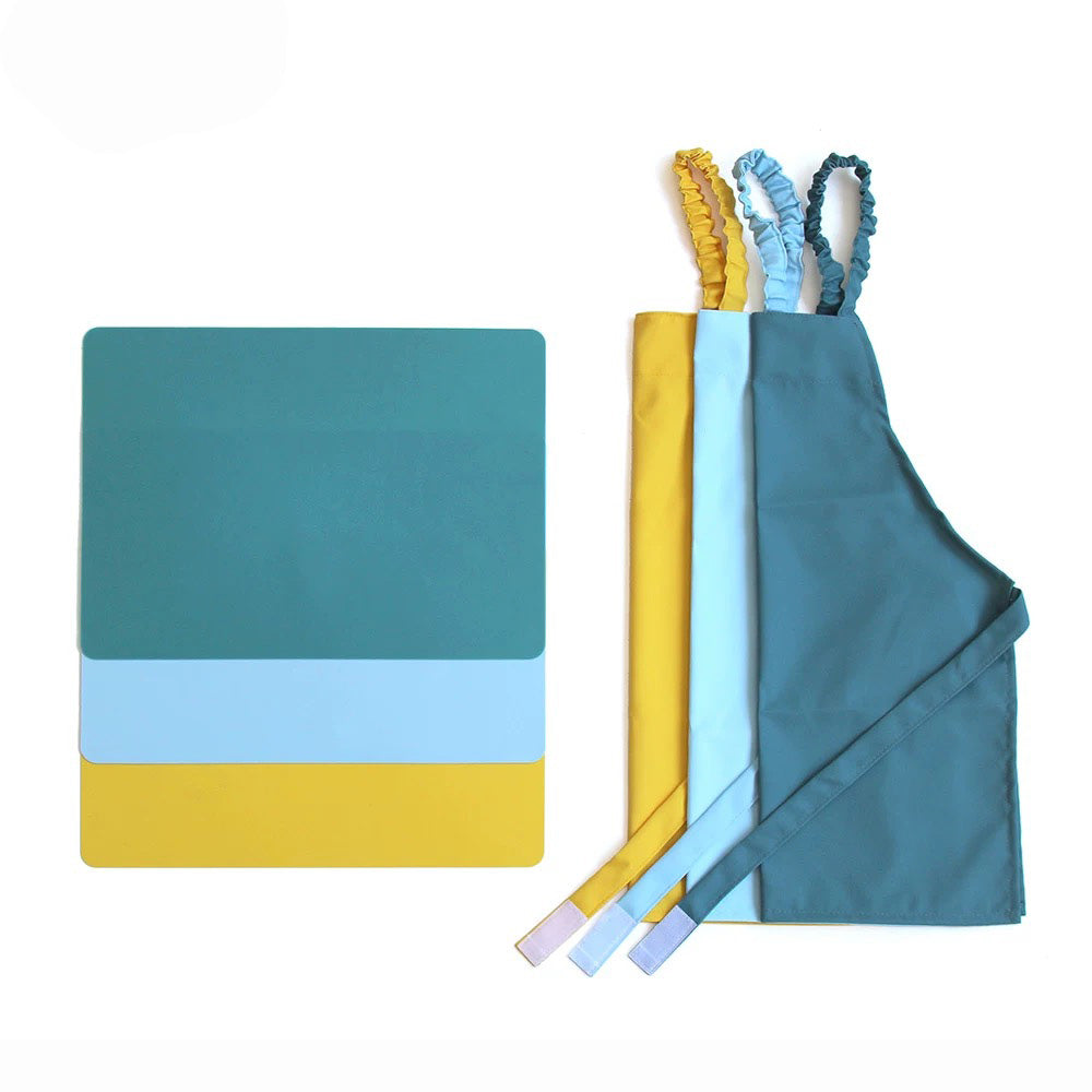 Kid Easy-Fasten Water-Resistant Apron with Silicon Pad