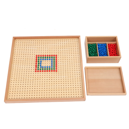 Wooden Peg Board with Plastic Pegs