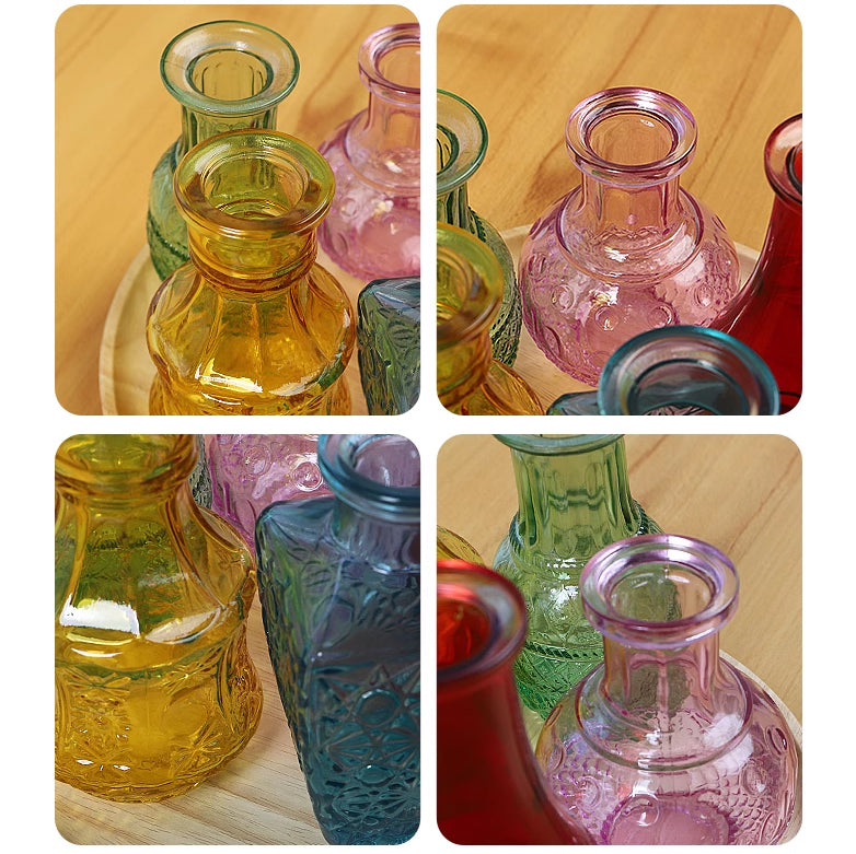 Mini Glass Color Vases/Bottles