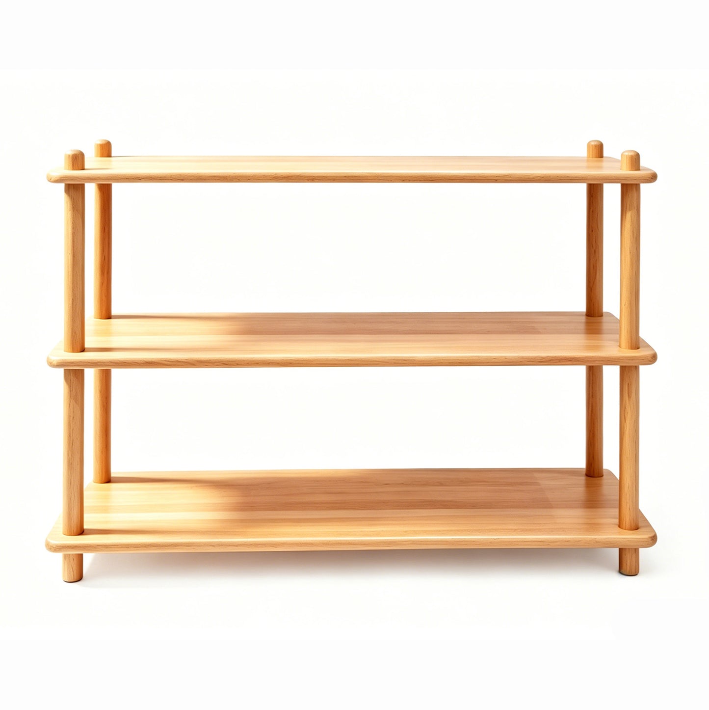 Montessori Solid Wood Open Back Shelf, 3 Tiers