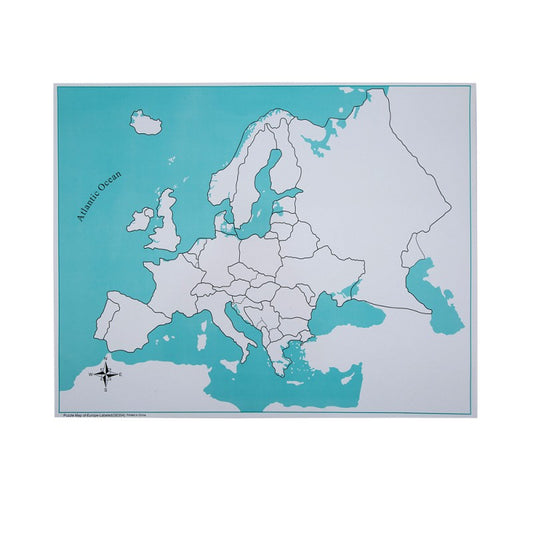 Unlabeled Europe Control Map -PVC