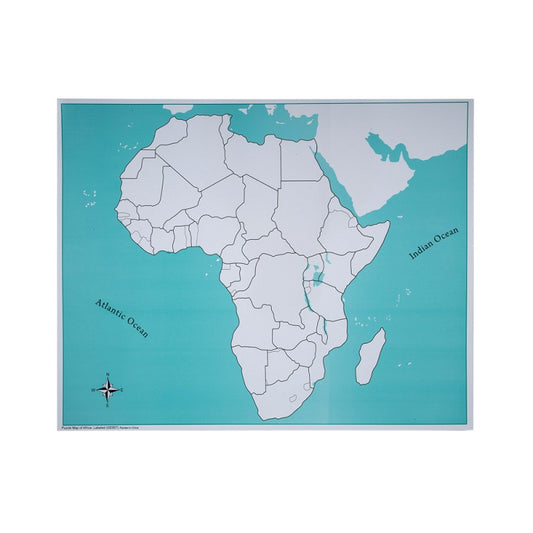 Unlabeled Africa Control Map -PVC