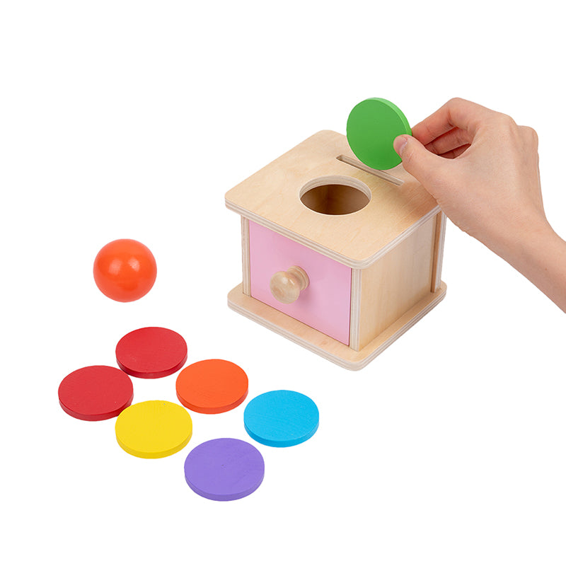 Imbucare Box with Color Coins / Montessori Mail Box