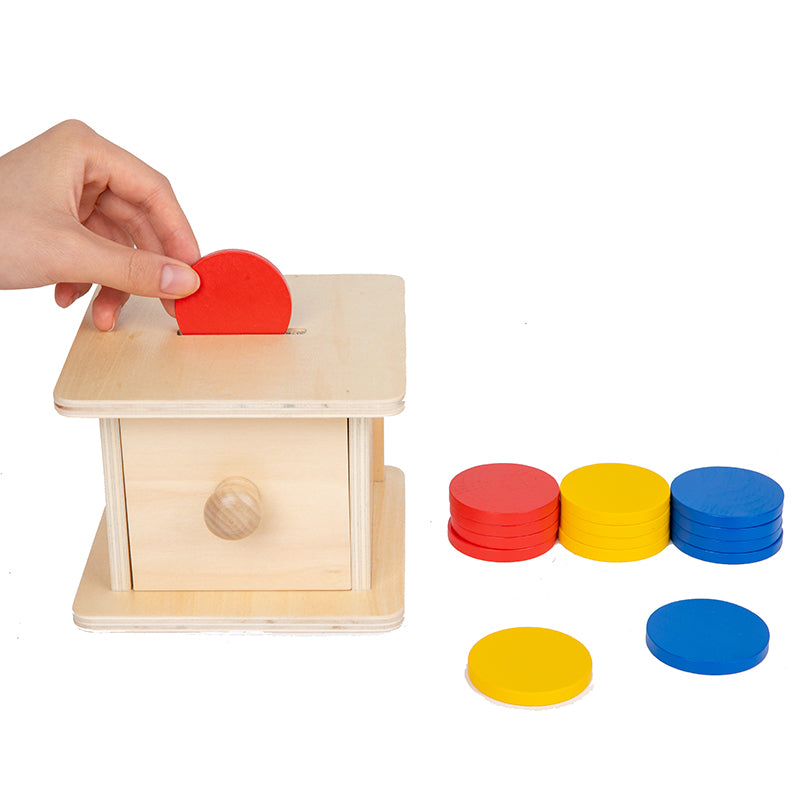 Imbucare Box with Color Coins / Montessori Mail Box