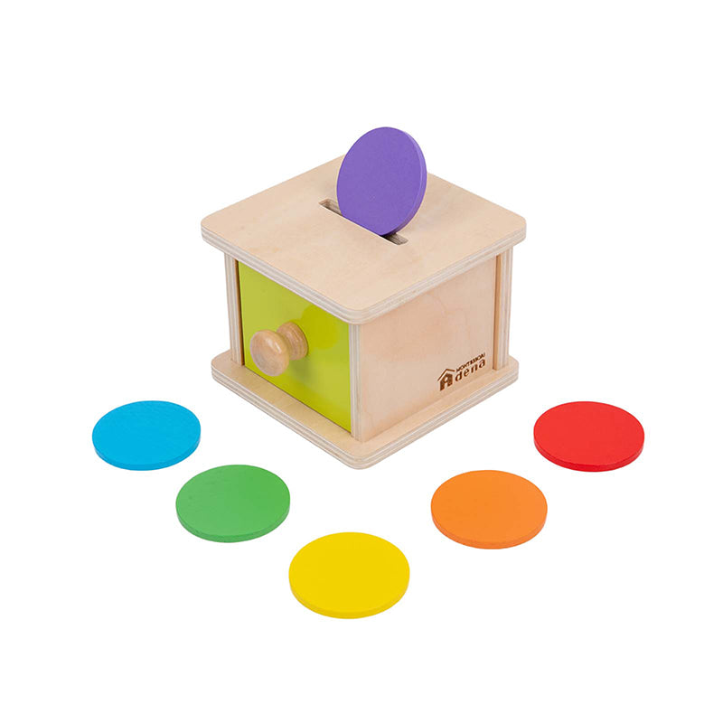 Imbucare Box with Color Coins / Montessori Mail Box