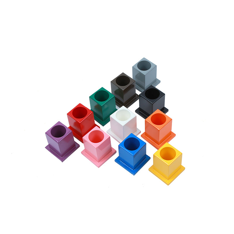 Juego de 11 portalápices de colores