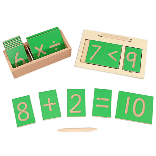 Mini Grooved Number Tiles with Tray and Stylus